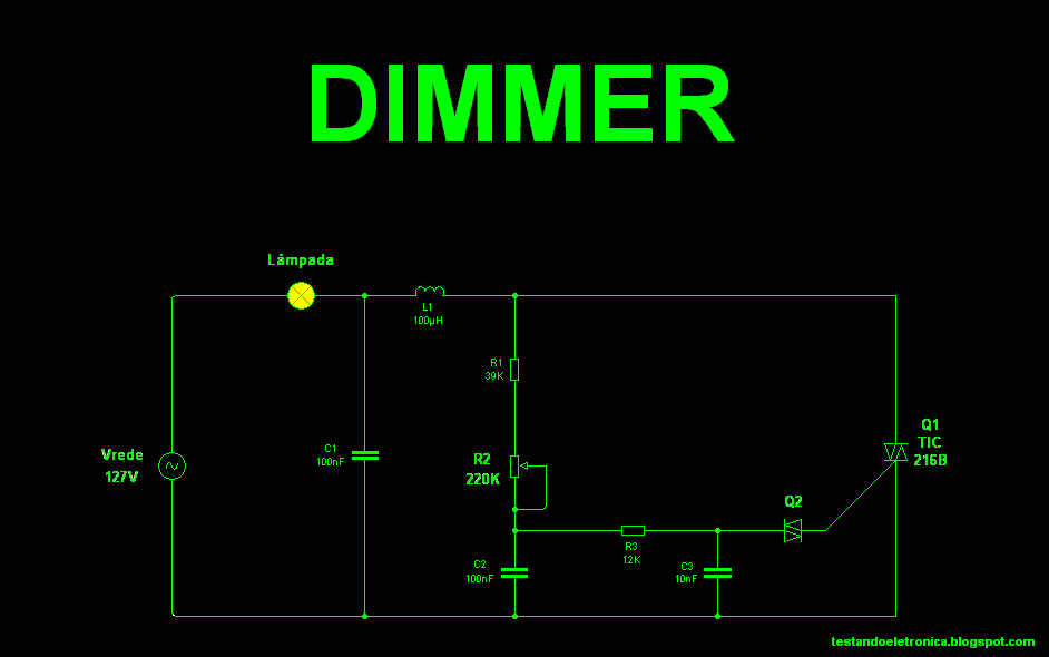 Estudando e Praticando Eletrônica Dimmer Com Diac e Triac