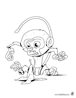 Monkey Coloring Pages