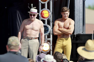 Zac Efron and Robert De Niro on the set of Dirty Grandpa