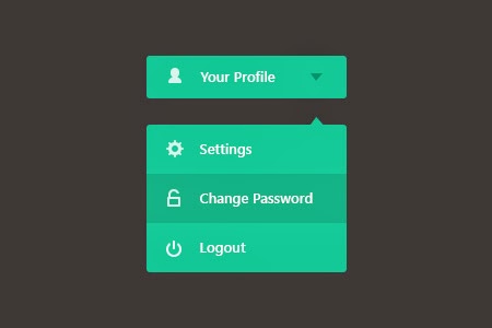 Flat Dropdown Menu Flat Dropdown Menu