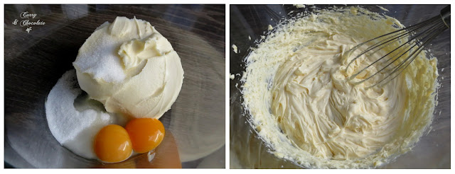 Batiendo las yemas con el mascarpone Batiendo las yemas con el mascarpone