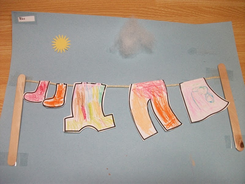 Hanging Laundry Clothes Paper Craft | Preschool Crafts for Kids