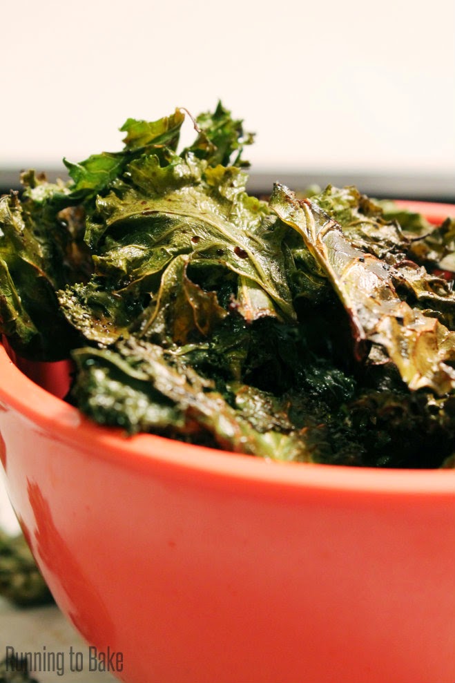 Running to Bake Salt & Balsamic Vineger Kale Chips