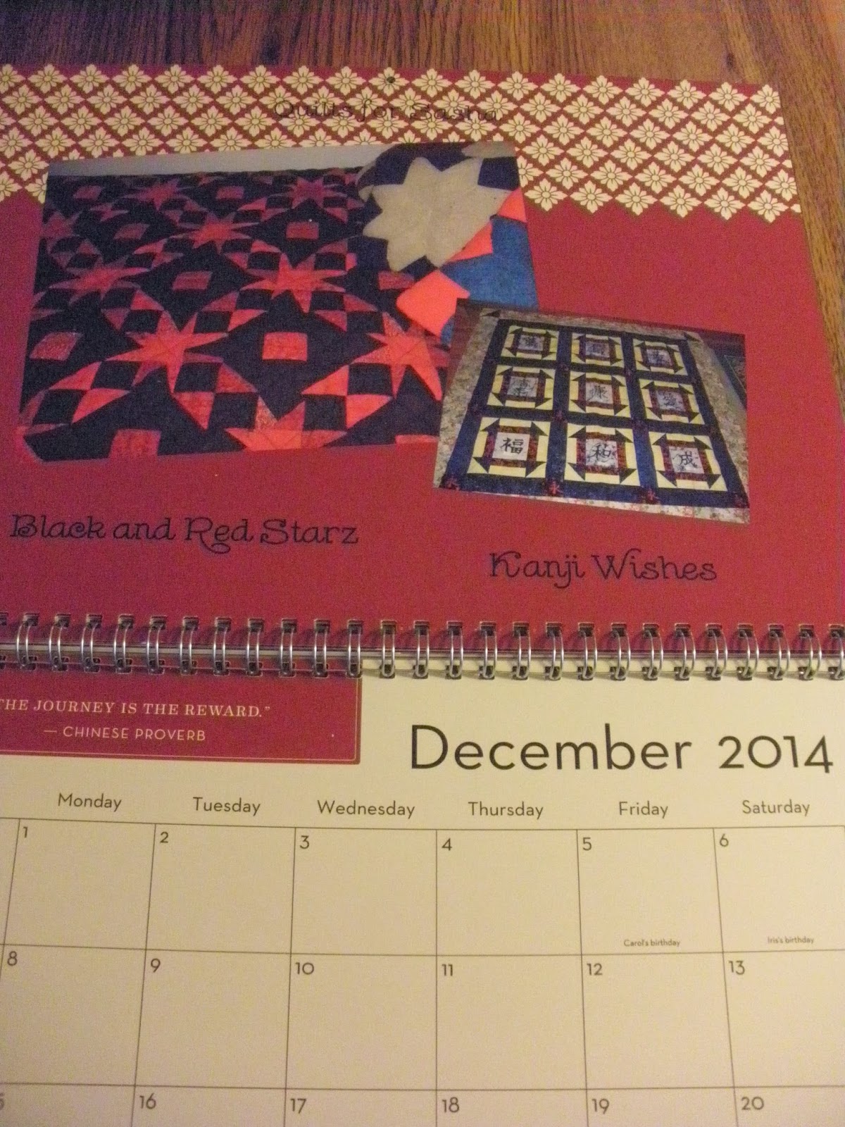 Quilting Desk Calendar 2025 Calendar Hana Quinta