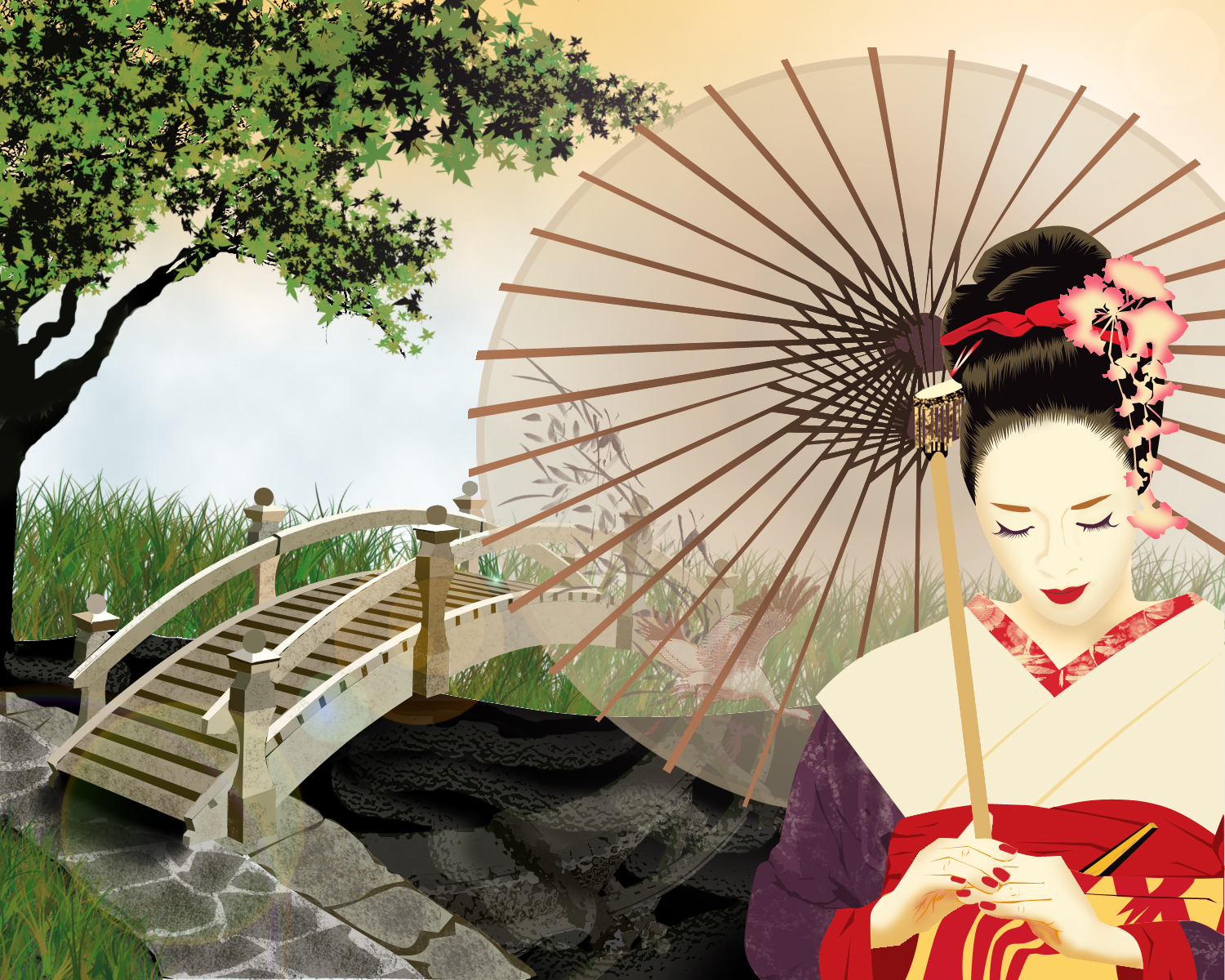 Domo Wallpaper: Beautiful Geisha wallpapers
