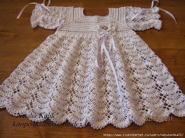 vestido de croche para bebe batizado