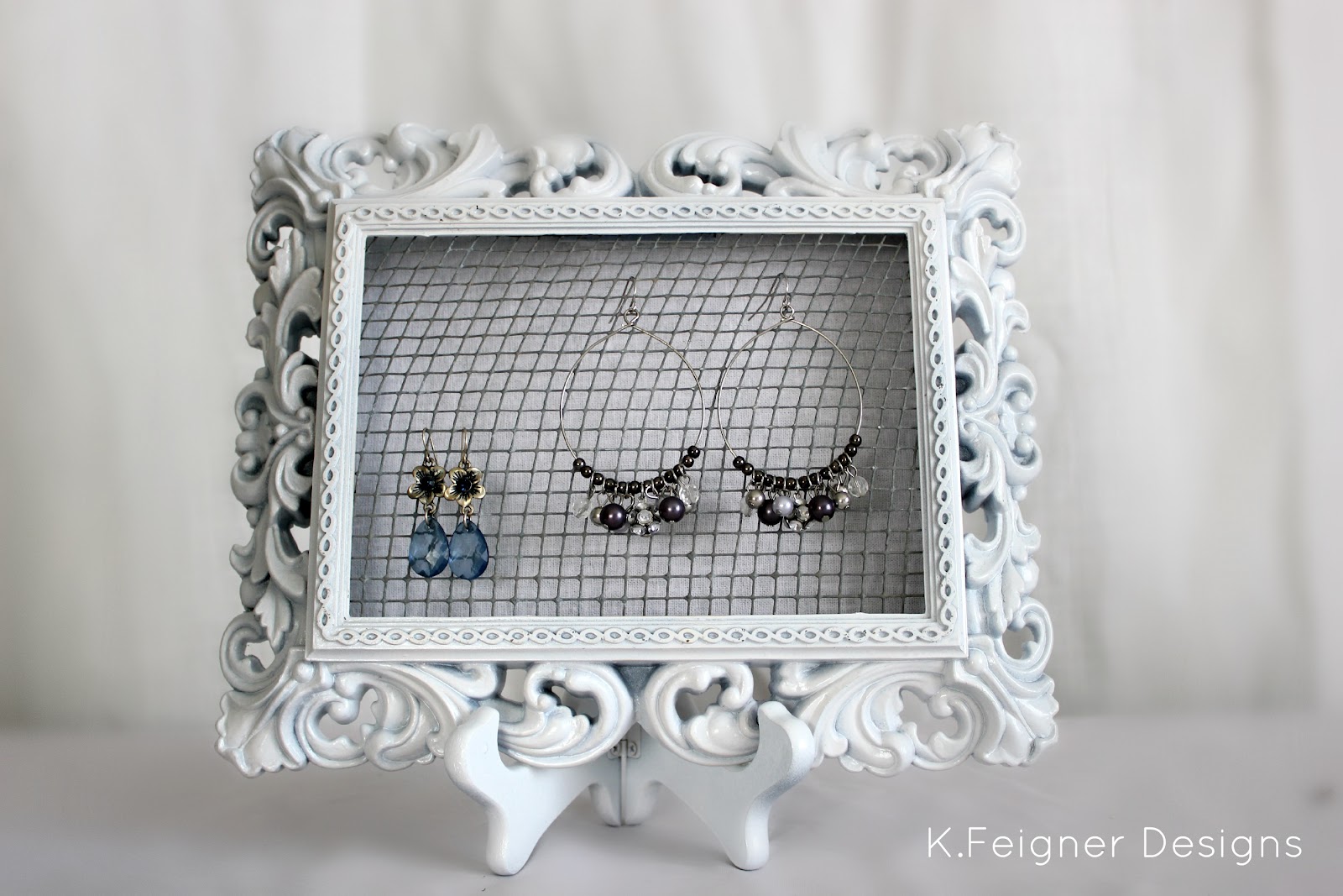 The Crafty Housewife Diy Frame Earring Display Holder Diy Frame Earring Display Holder