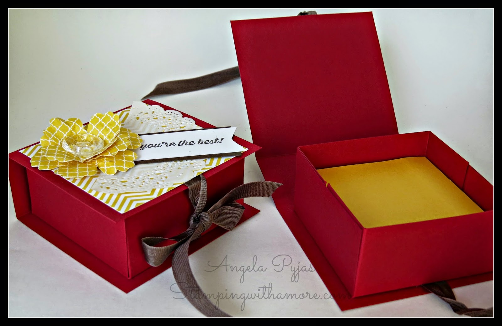 Stampingwithamore FLIP TOP POST IT NOTE BOX