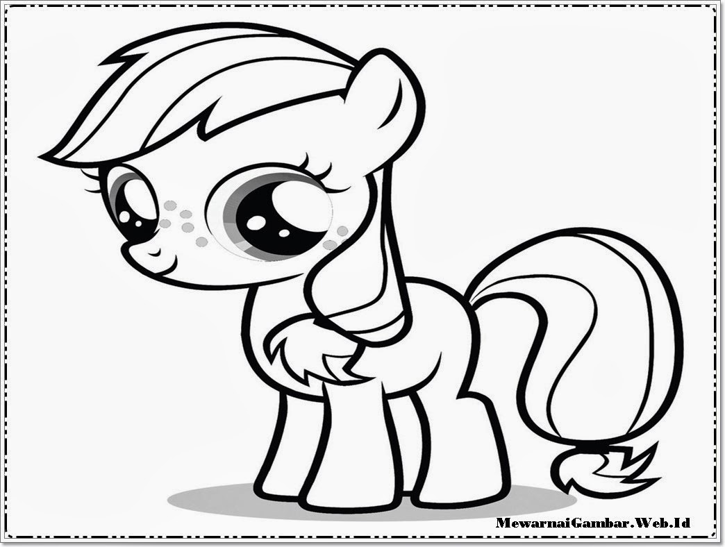 Gambar Mewarnai Untuk Anak Perempuan My Little Pony 