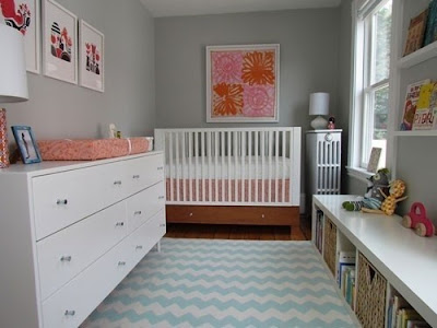 dormitorio bebé rosa gris