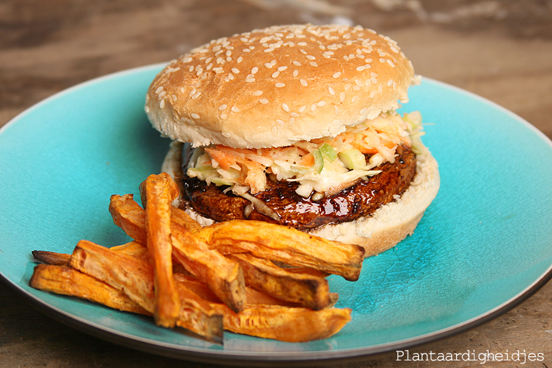 Portobello Teriyaki Burgers met koolsalade Plantaardigheidjes