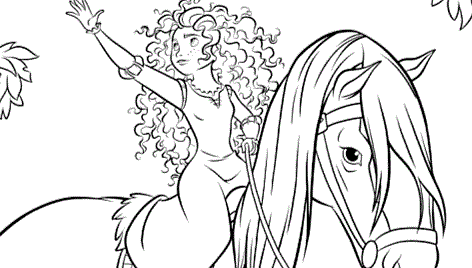 COLOREA TUS DIBUJOS: Merida de Película Valiente para colorear y pintar