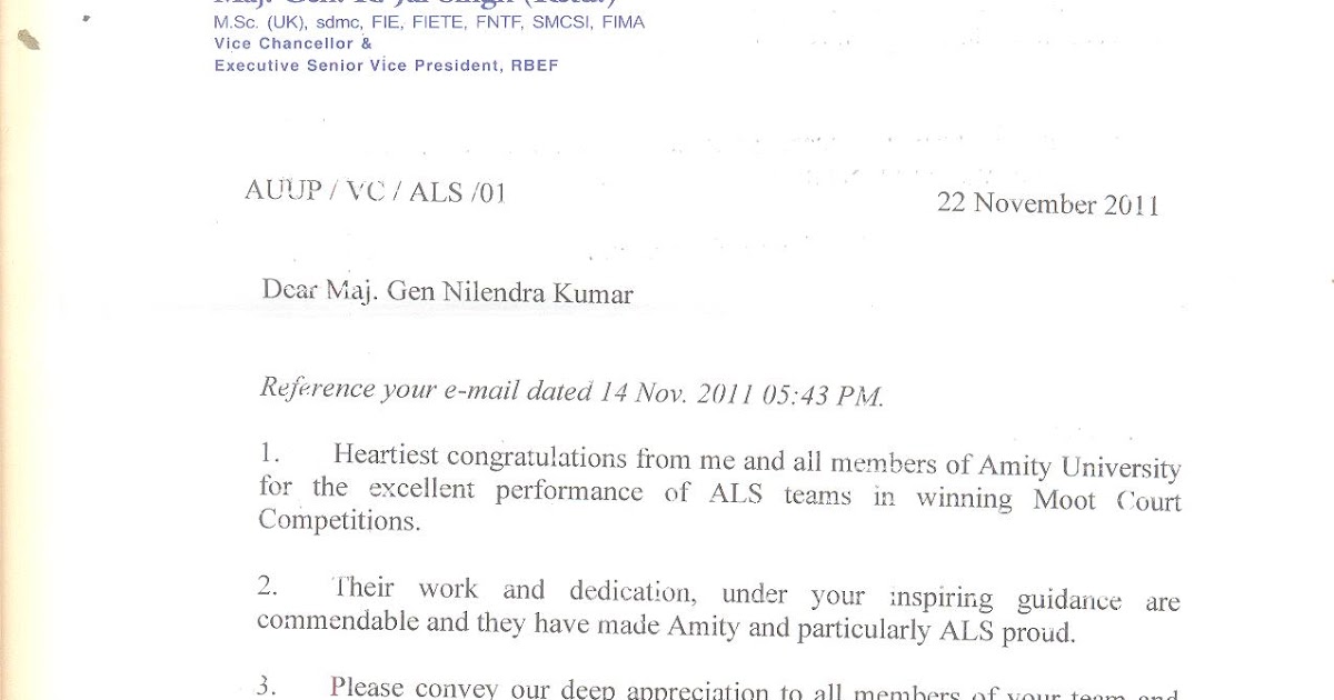 appreciation discount letter amity school noida appreciation letter by maj k appreciation discount letter amity school noida appreciation letter by maj k