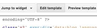 Edit template button within Blogger template editor