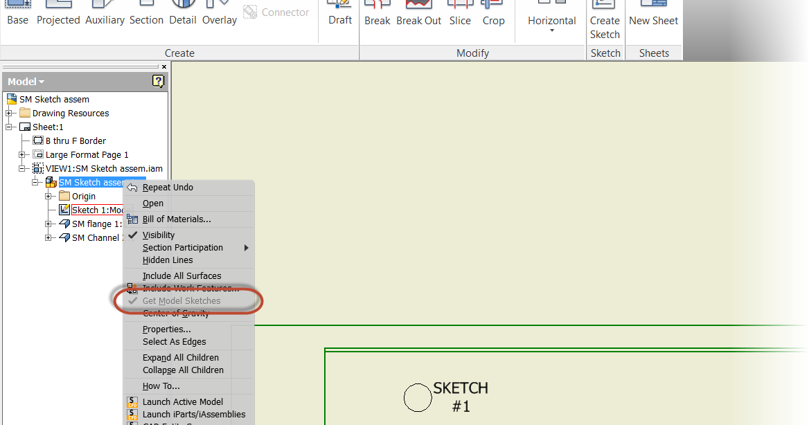Controlling The Visibility Of Multiple Sketches On An Autodesk Inventor Drawing Inventor Tales