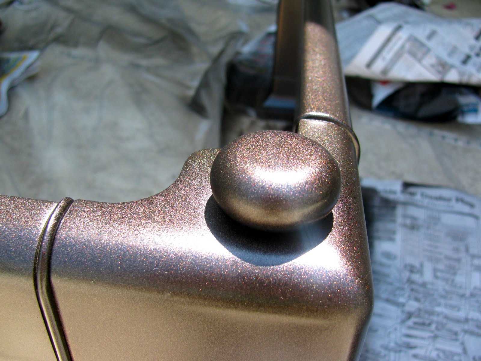 MAY DAYS Spray Paint Brass Coffee Table Makeover