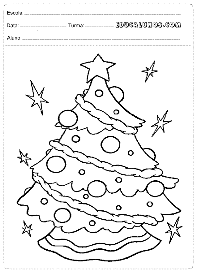 Desenho natalino para colorir