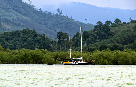 Sailing yacht in Andaman Sea Myanmar
