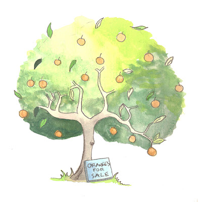 support the farmer buy direct illustration of orange tree
