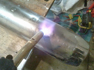 Brazing dent in exhaust Yamaha LS3