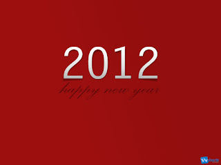 Happy New Year 2012 Simple Textdesktop backgrounds wallpapers Red