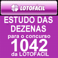 Imagem Estudo das dezenas para lotofácil concurso 1042 que ocorrerá dia 11/04/2014