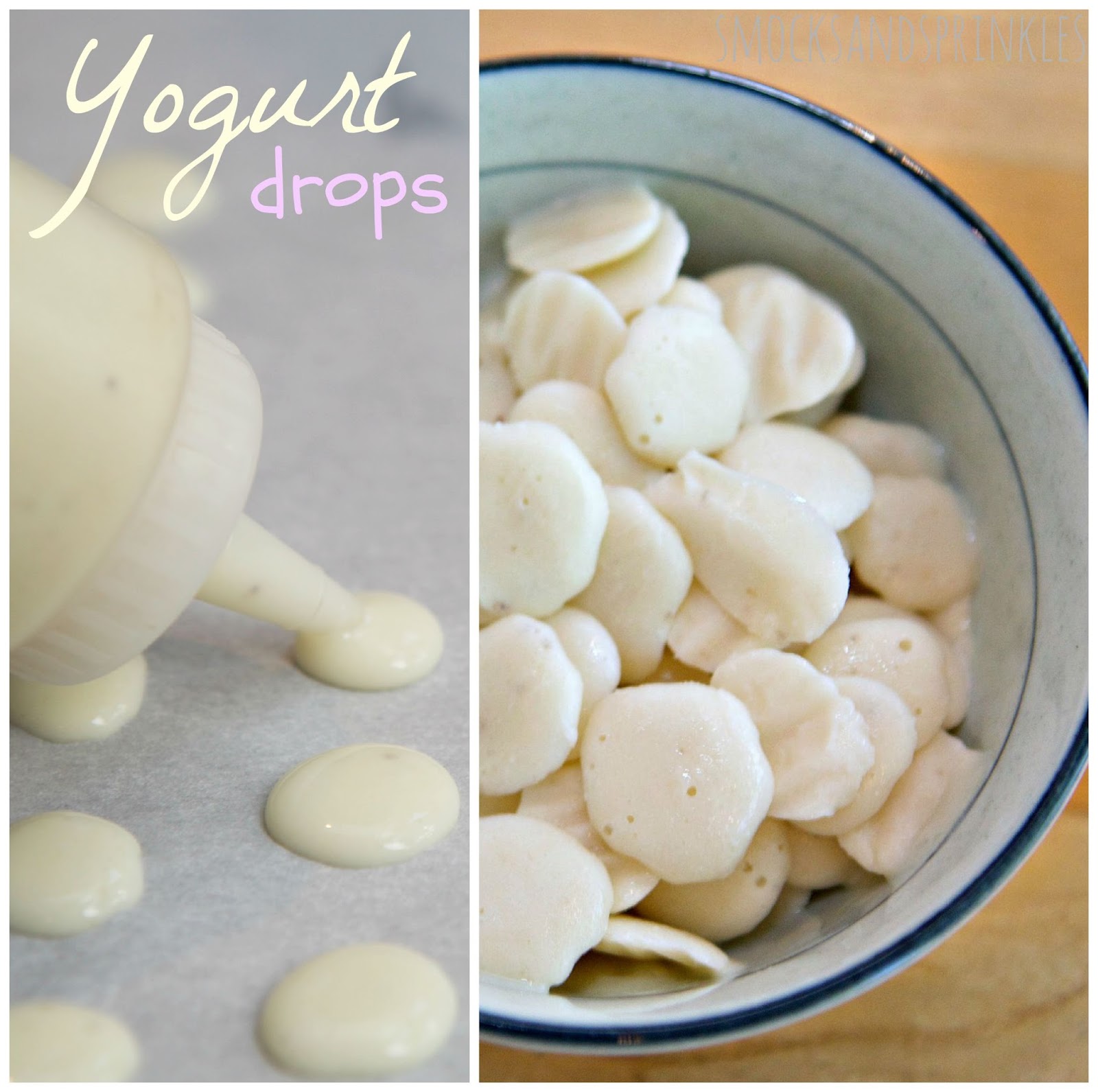 Smocks and Sprinkles Yogurt drops for teething