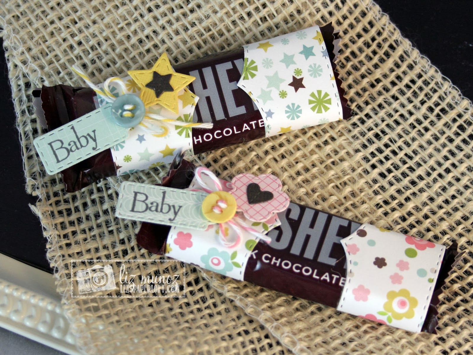 hershey bar baby shower favors