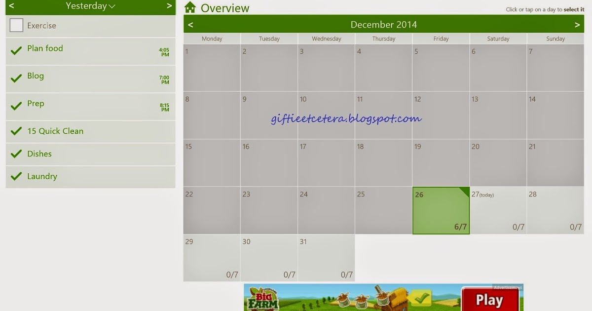 EPlanning Daily Tasks App Giftie Etcetera EPlanning Daily Tasks App