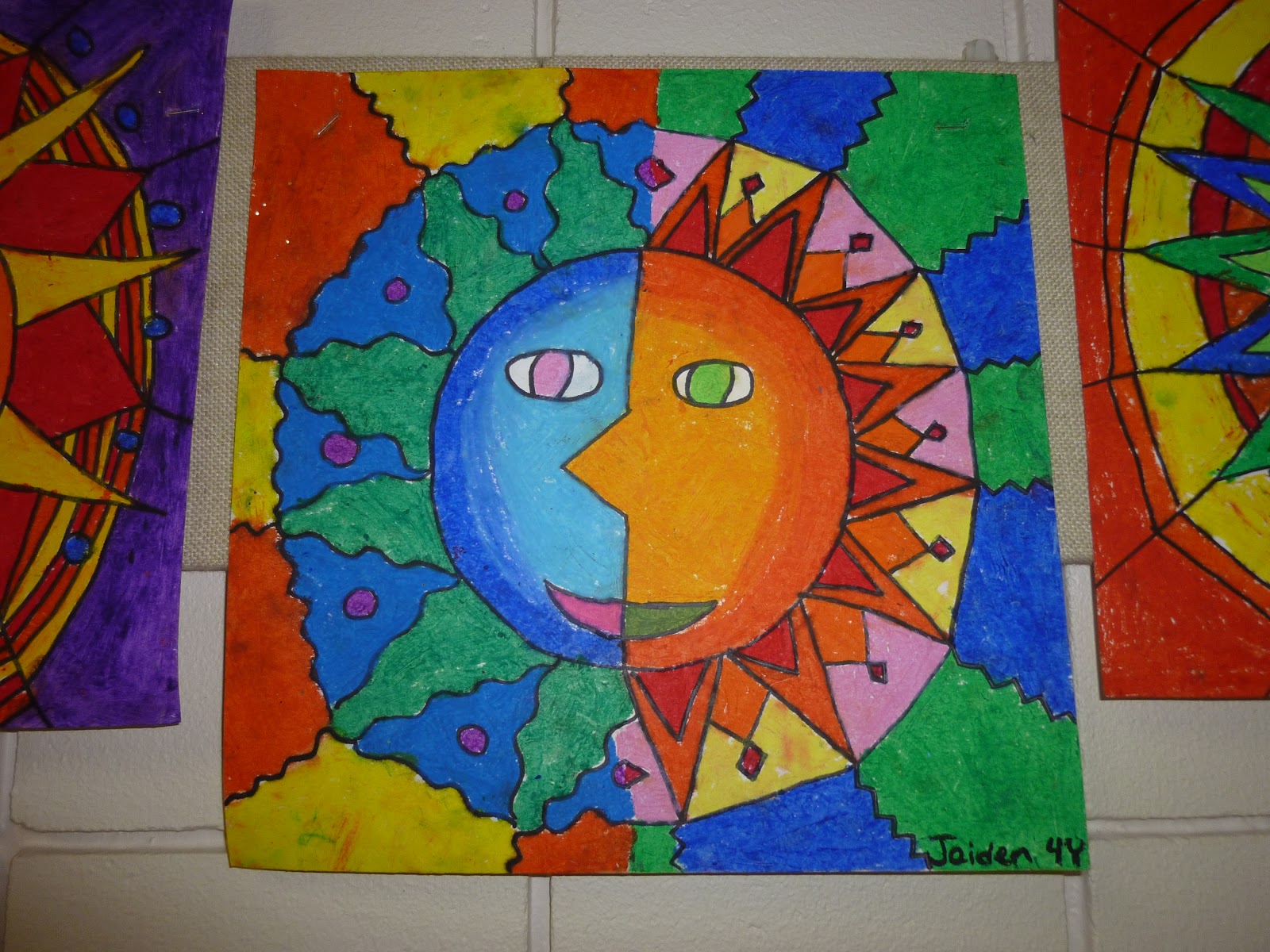 Mrs. Werner's Art Room: 4th Grade Oil Pastel Suns