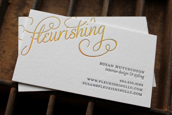 Gold Foiled Business Card Gold Foiled Business Card