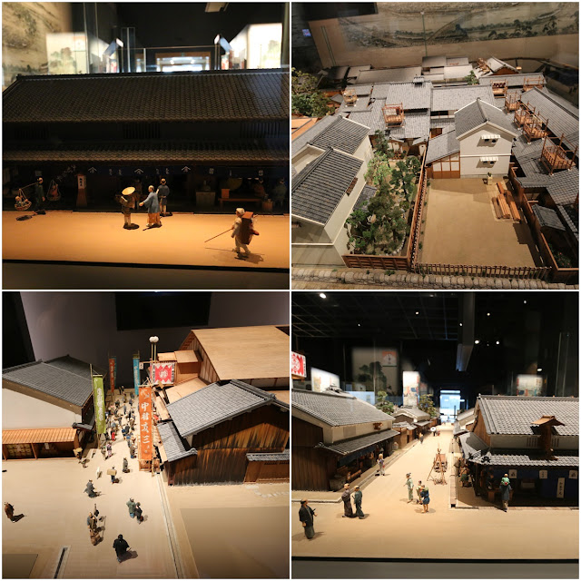Japanese town and business in the early days at Museum of History in Osaka, Japan Japanese town and business in the early days at Museum of History in Osaka, Japan
