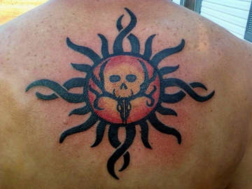 tattoos men bone collector