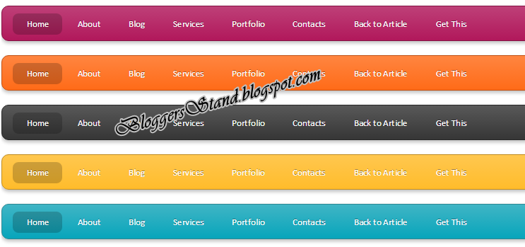 Stylish jquery menu bar Stylish jquery menu bar