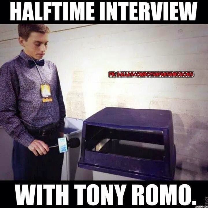 haftime interview with tony romo