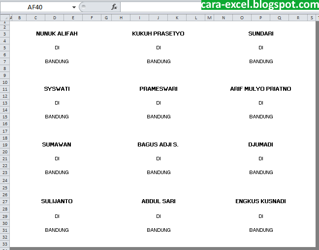 Membuat Label Undangan Pernikahan Dengan Excel | membuat label undangan dengan excel tips excel Membuat Label Undangan Pernikahan Dengan Excel | membuat label undangan dengan excel tips excel
