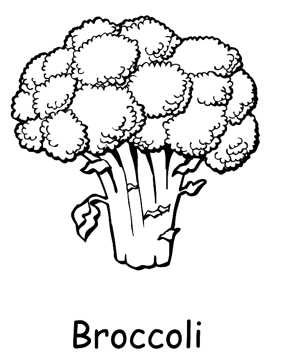 Broccoli Vegetable Coloring Pages