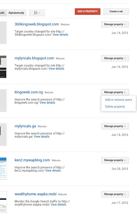 remove site from google