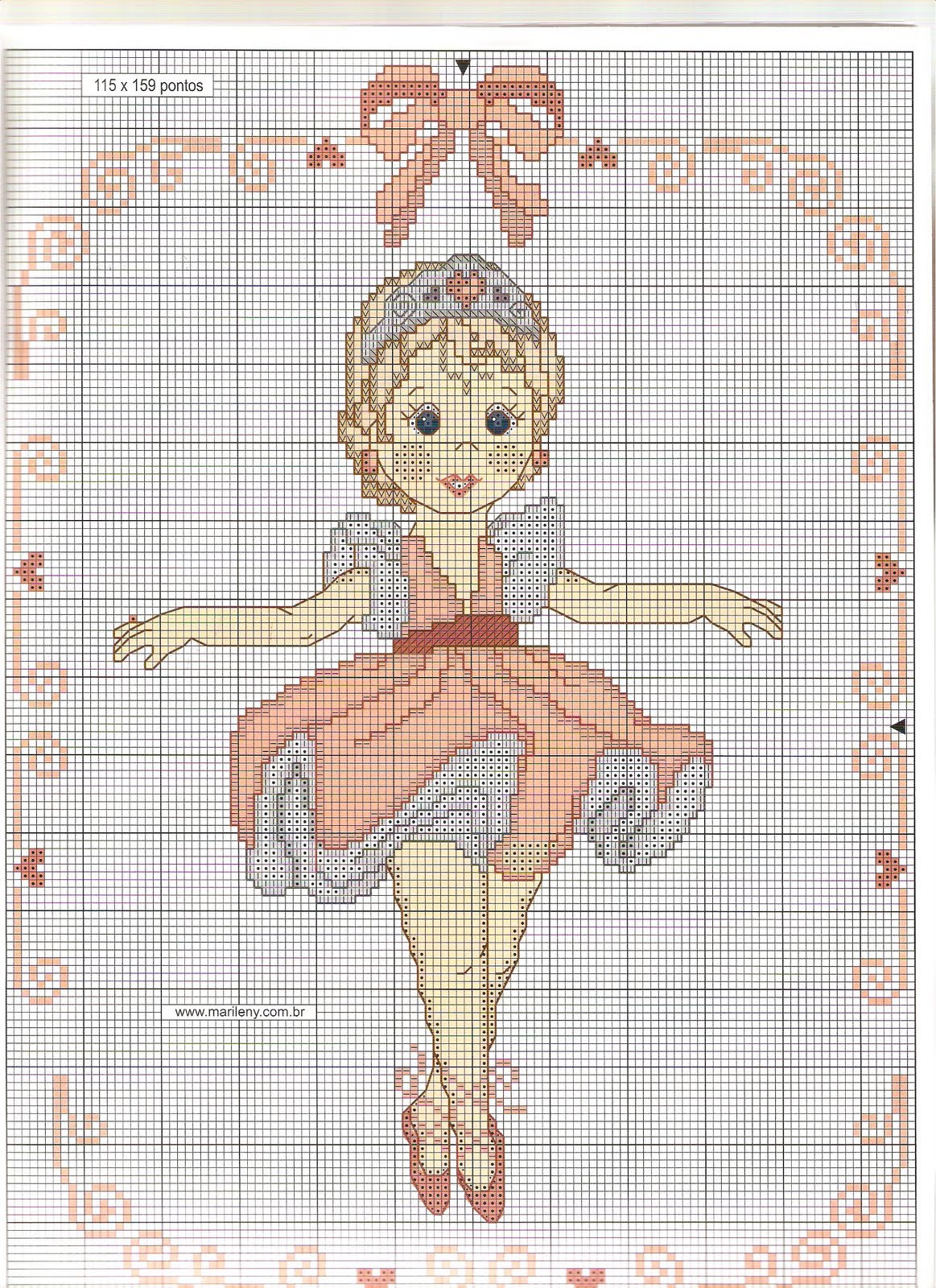 Graficos De Bailarinas Em Ponto Cruz CURIOSA CORUJA PONTO CRUZ: Bailarinas