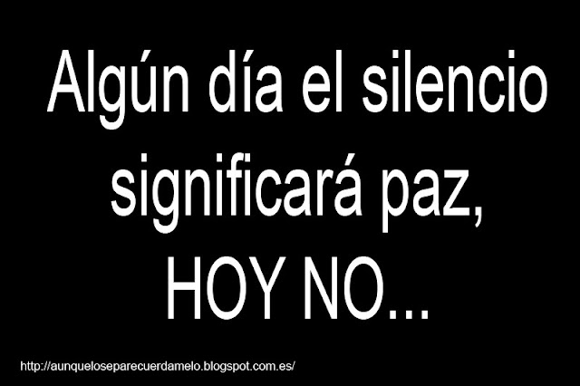 cartel simple con frase sobre la paz y el silencio