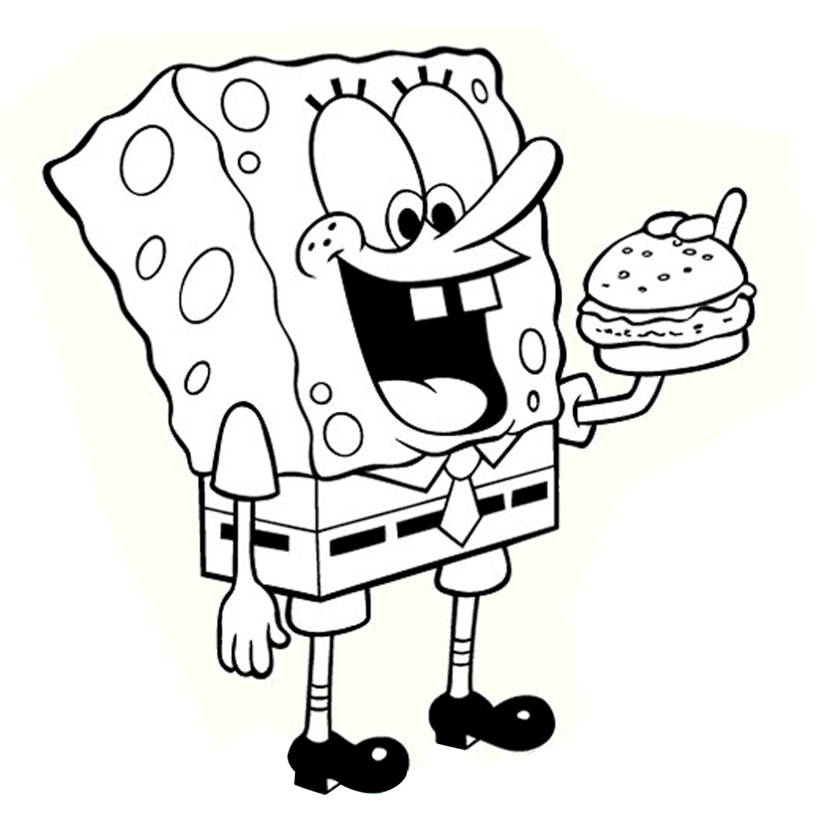 216 Cartoon Coloring Pages For Kids Printable Spongebob with Animal character