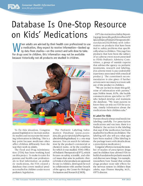 Database Is One-Stop Resource on Kids' Medications