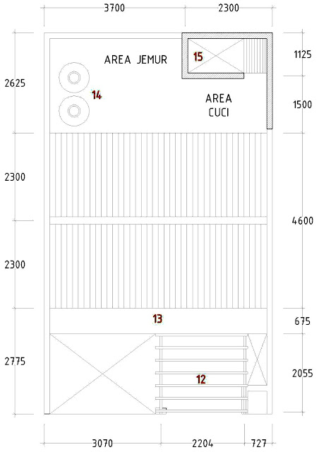 Desain rumah type 36 Denah rumah type 36