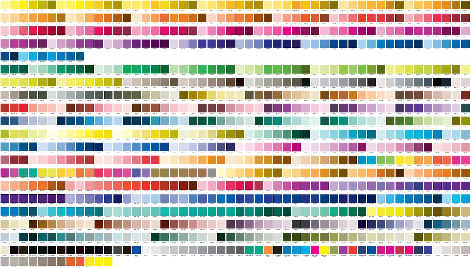 Pantone Textile Color Chart