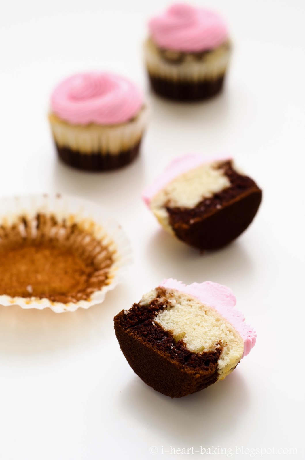 i heart baking! neapolitan cupcakes