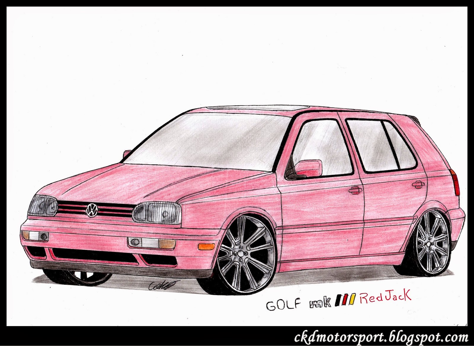 ckd motorsport volkswagen golf mk3 red jack