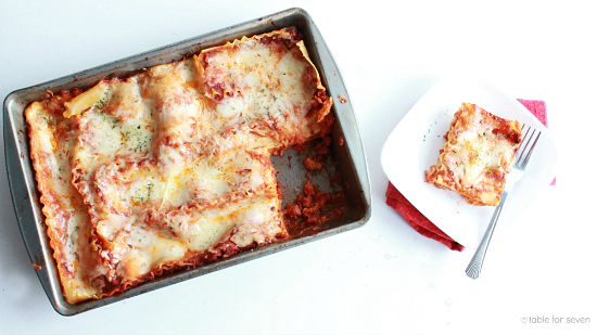 cheesy lasagna recipe without ricotta cheese