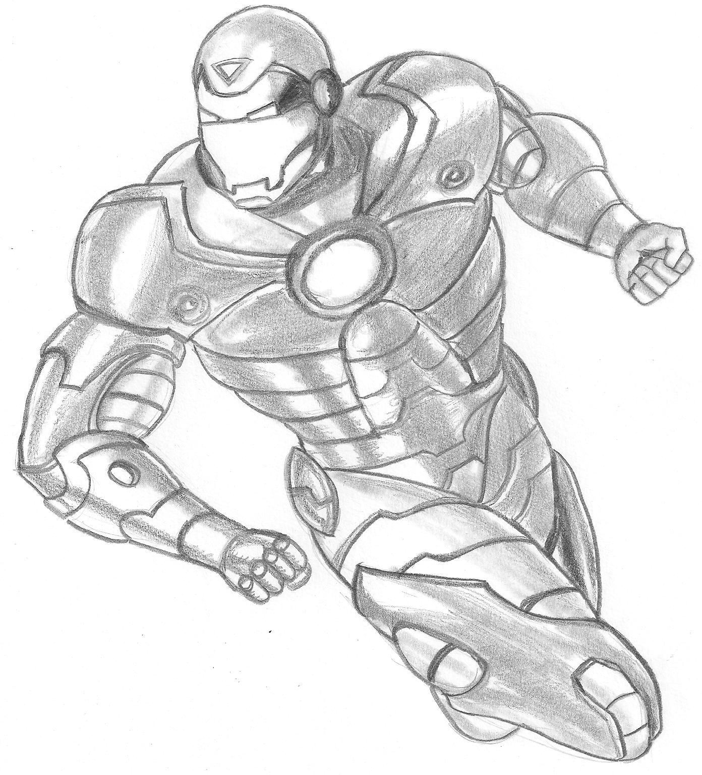 Baú da  Desenhos do Homem de Ferro para colorir