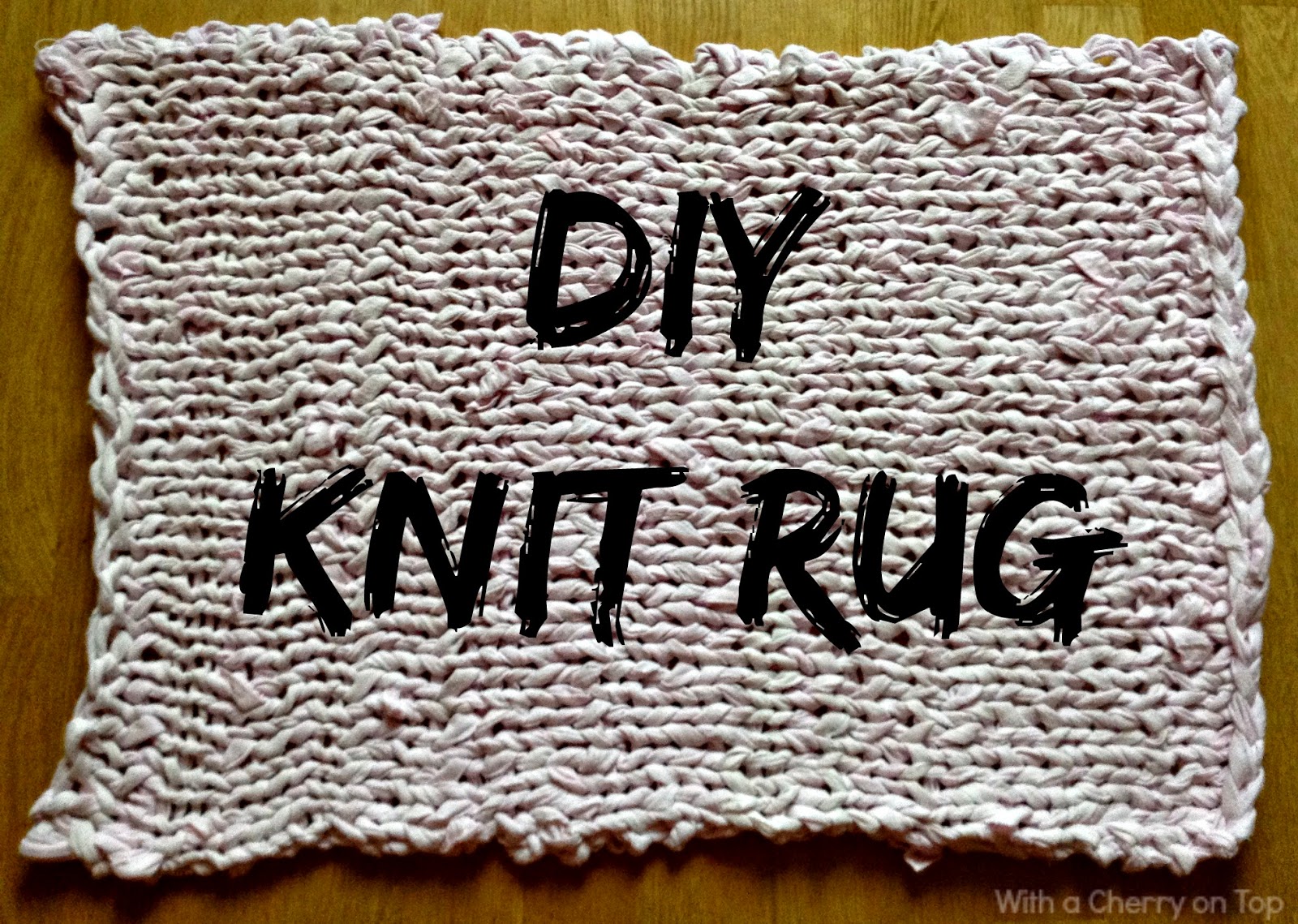 With Glitter on Top DIY Knit Rug