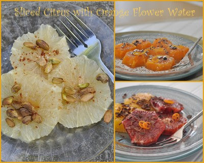 Citrus Slices with Orange Flower Water Collage Citrus Slices with Orange Flower Water Collage